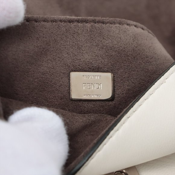 FENDI Leather Micro Monster Baguette Crossbody/Clutch Bag - Picture 8 of 11